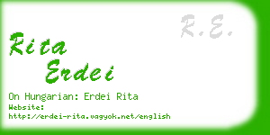 rita erdei business card